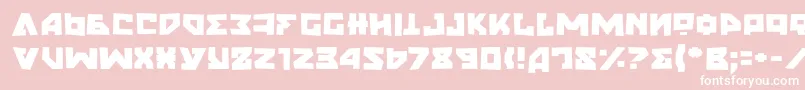 NyetGrunge-fontti – valkoiset fontit vaaleanpunaisella taustalla