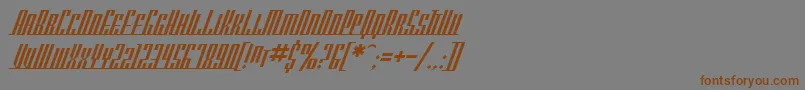 SF Americana Dreams SC Font – Brown Fonts on Gray Background