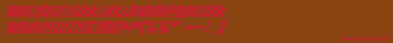SF Americana Dreams SC Font – Red Fonts on Brown Background