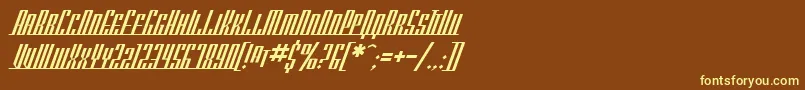 SF Americana Dreams SC Font – Yellow Fonts on Brown Background
