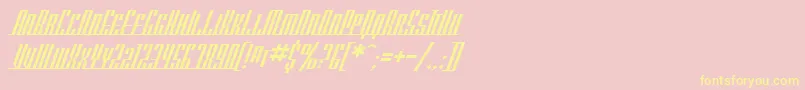 SF Americana Dreams SC Font – Yellow Fonts on Pink Background