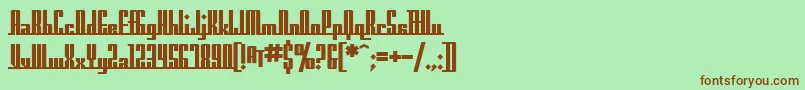SF Americana Dreams Upright Bold Font – Brown Fonts on Green Background