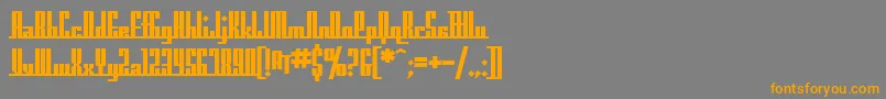 SF Americana Dreams Upright Bold Font – Orange Fonts on Gray Background