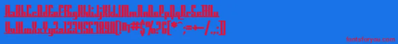 SF Americana Dreams Upright Bold Font – Red Fonts on Blue Background