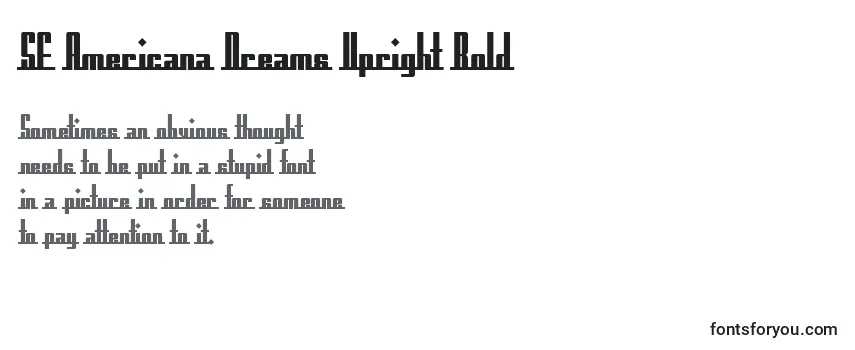 Review of the SF Americana Dreams Upright Bold Font