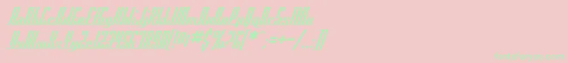 SF Americana Dreams-fontti – vihreät fontit vaaleanpunaisella taustalla