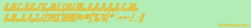 SF Americana Dreams-Schriftart – Orangefarbene Schriften auf grünem Hintergrund