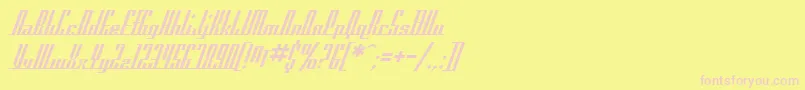 SF Americana Dreams Font – Pink Fonts on Yellow Background
