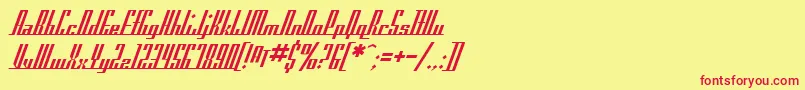 SF Americana Dreams Font – Red Fonts on Yellow Background