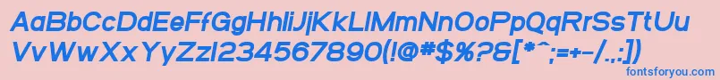SF Arborcrest Heavy Oblique Font – Blue Fonts on Pink Background