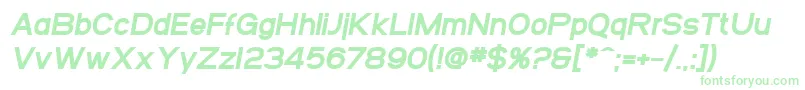 SF Arborcrest Heavy Oblique-Schriftart – Grüne Schriften auf weißem Hintergrund