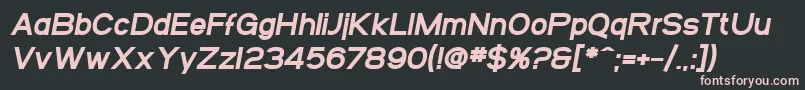 SF Arborcrest Heavy Oblique Font – Pink Fonts on Black Background