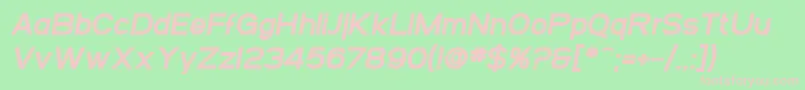 SF Arborcrest Heavy Oblique Font – Pink Fonts on Green Background