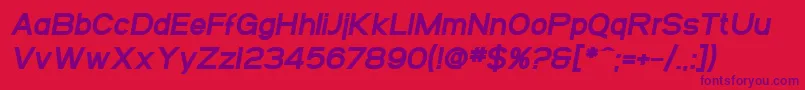 SF Arborcrest Heavy Oblique Font – Purple Fonts on Red Background