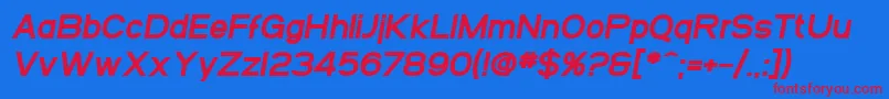 SF Arborcrest Heavy Oblique Font – Red Fonts on Blue Background
