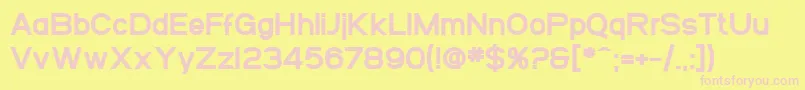 SF Arborcrest Heavy Font – Pink Fonts on Yellow Background