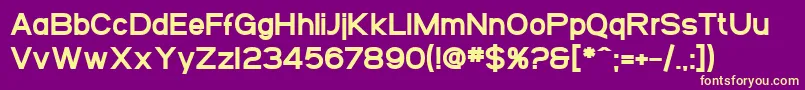 SF Arborcrest Heavy Font – Yellow Fonts on Purple Background