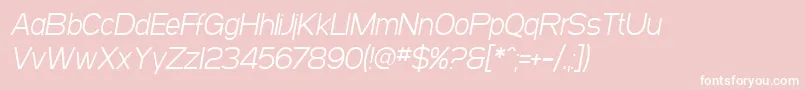 En savoir plus sur la police SF Arborcrest Light Oblique Police SF Arborcrest Light Oblique – polices blanches sur fond rose