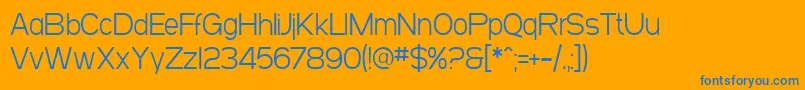 SF Arborcrest Light-fontti – siniset fontit oranssilla taustalla