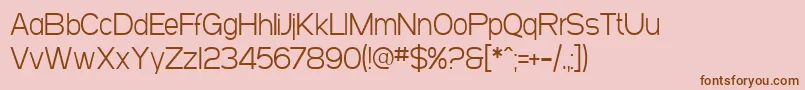 SF Arborcrest Light Font – Brown Fonts on Pink Background
