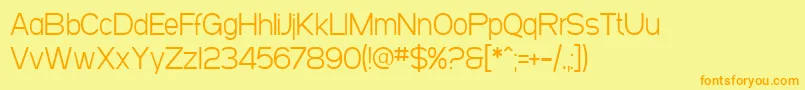 SF Arborcrest Light Font – Orange Fonts on Yellow Background