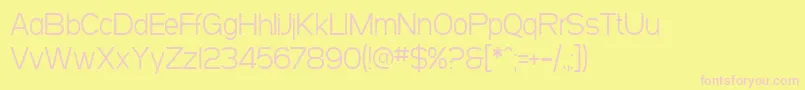 SF Arborcrest Light Font – Pink Fonts on Yellow Background