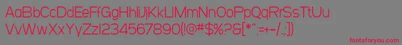 SF Arborcrest Light Font – Red Fonts on Gray Background