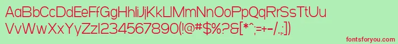SF Arborcrest Light Font – Red Fonts on Green Background