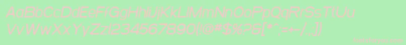 SF Arborcrest Medium Oblique Font – Pink Fonts on Green Background