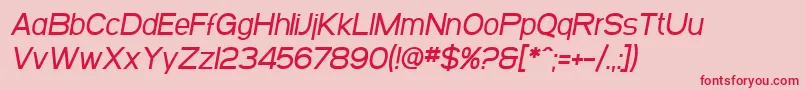 SF Arborcrest Medium Oblique Font – Red Fonts on Pink Background