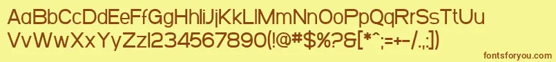 SF Arborcrest Medium Font – Brown Fonts on Yellow Background