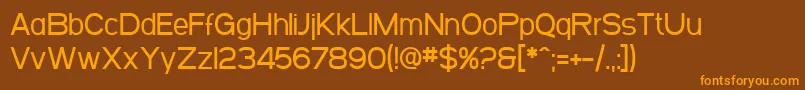 Police SF Arborcrest Medium – polices orange sur fond brun