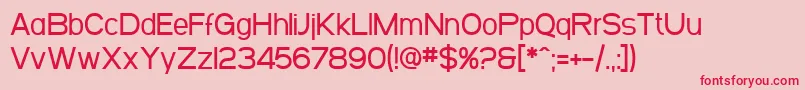 SF Arborcrest Medium Font – Red Fonts on Pink Background