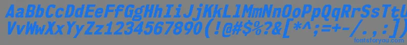 Nk57MonospaceScEbIt Font – Blue Fonts on Gray Background