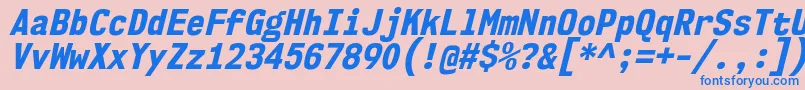 More about Nk57MonospaceScEbIt Font Nk57MonospaceScEbIt Font – Blue Fonts on Pink Background