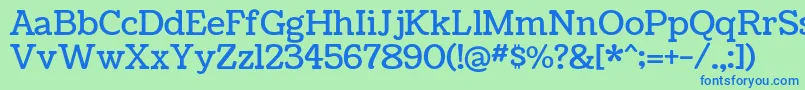 フォントCoustardRegular – 青い文字は緑の背景です。