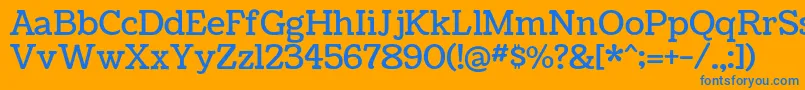 CoustardRegular Font – Blue Fonts on Orange Background