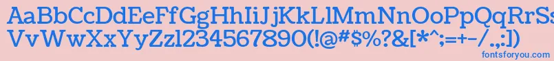 CoustardRegular Font – Blue Fonts on Pink Background