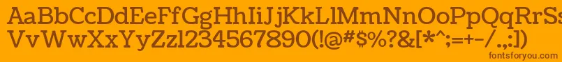 CoustardRegular Font – Brown Fonts on Orange Background