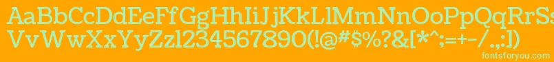 CoustardRegular Font – Green Fonts on Orange Background