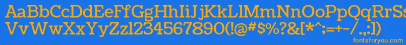 CoustardRegular Font – Orange Fonts on Blue Background