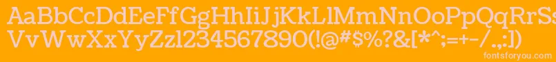 Lisätietoja CoustardRegular-fontista CoustardRegular-fontti – vaaleanpunaiset fontit oranssilla taustalla