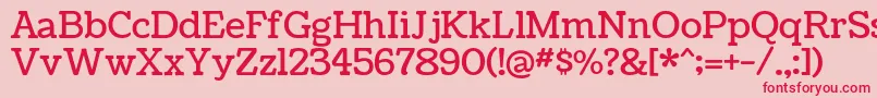 CoustardRegular Font – Red Fonts on Pink Background