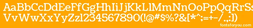 CoustardRegular Font – White Fonts on Orange Background