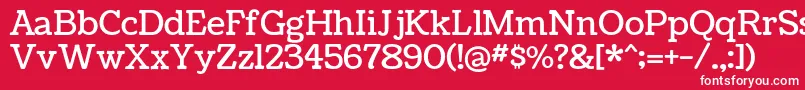 CoustardRegular Font – White Fonts on Red Background