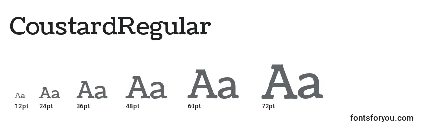 CoustardRegular Font Sizes
