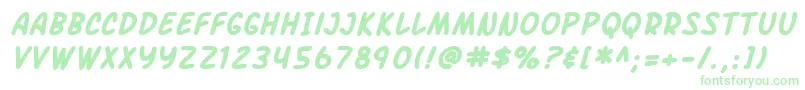 Шрифт SF Arch Rival Bold Italic – зелёные шрифты