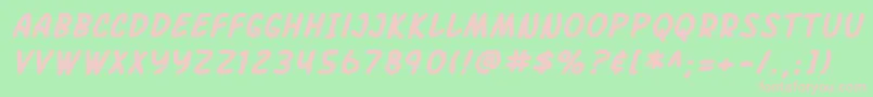 SF Arch Rival Bold Italic Font – Pink Fonts on Green Background