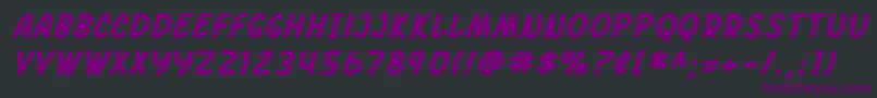 フォントSF Arch Rival Bold Italic – 黒い背景に紫のフォント