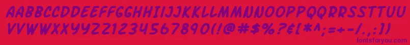 SF Arch Rival Bold Italic-fontti – violetit fontit punaisella taustalla